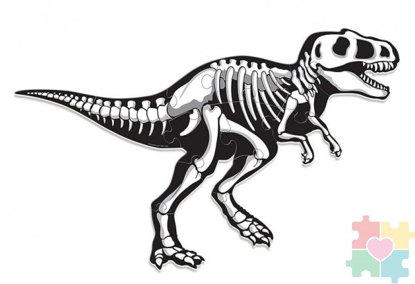 Напольный пазл "Тираннозавр" (двусторонний, 20 элементов)