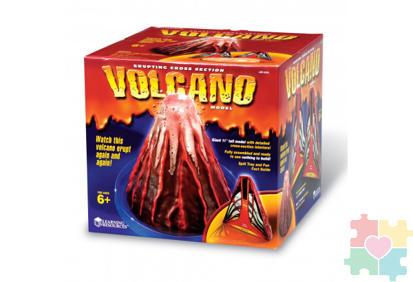 Развивающая игрушка "Вулкан, модель в сечении" (для опытов, 25 х 33см.)