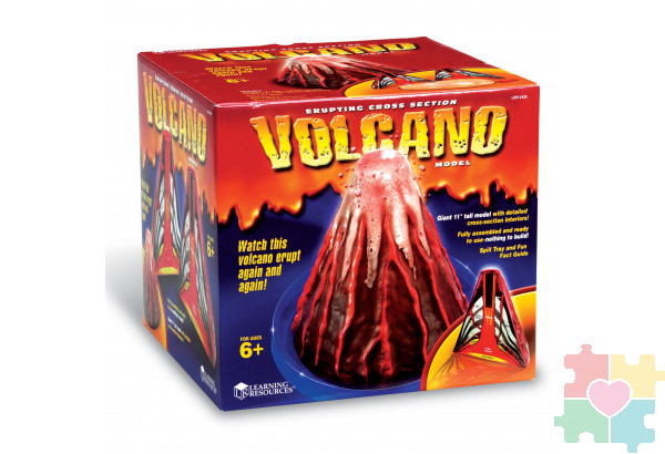 Развивающая игрушка "Вулкан, модель в сечении" (для опытов, 25 х 33см.)