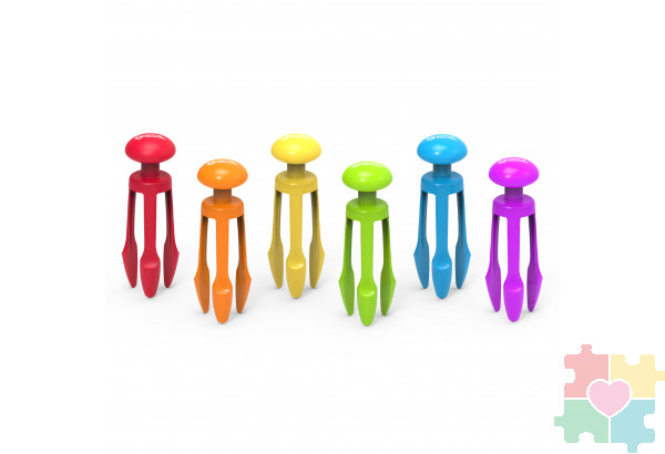 Набор пинцетов "Краб" для подготовки руки к письму, 6 шт. (6 элементов)