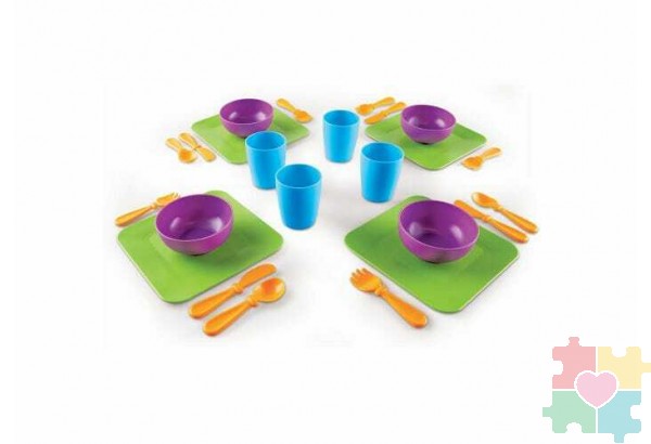 Развивающая игрушка Мы растем "Сервируем стол" (игрушечная посуда, 24 элемента)