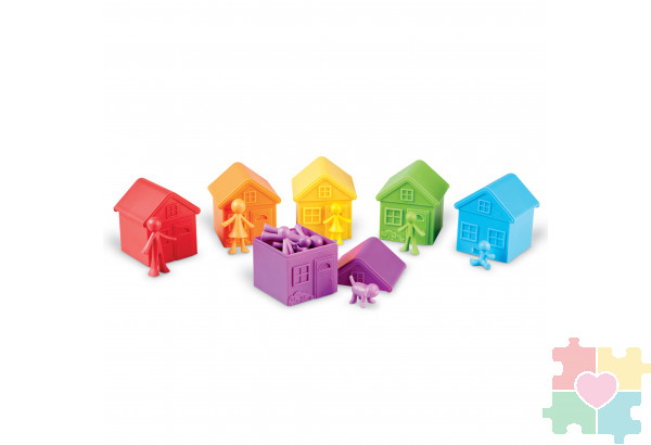 Развивающая игрушка "Моя семья, с домиками для сортировки" (52 элемента)