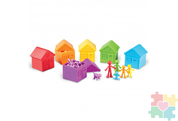 Развивающая игрушка "Моя семья, с домиками для сортировки" (52 элемента)