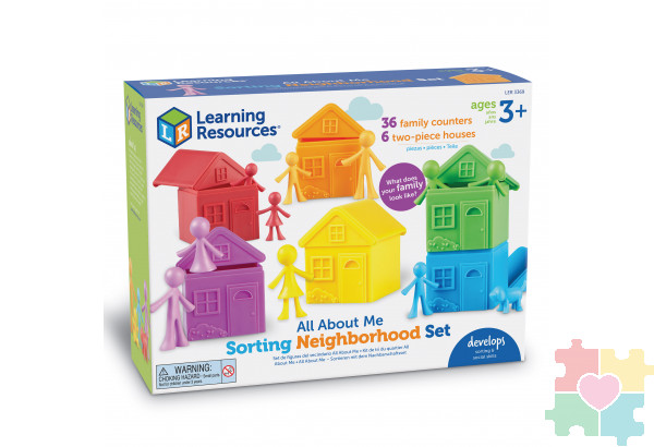 Развивающая игрушка "Моя семья, с домиками для сортировки" (52 элемента)