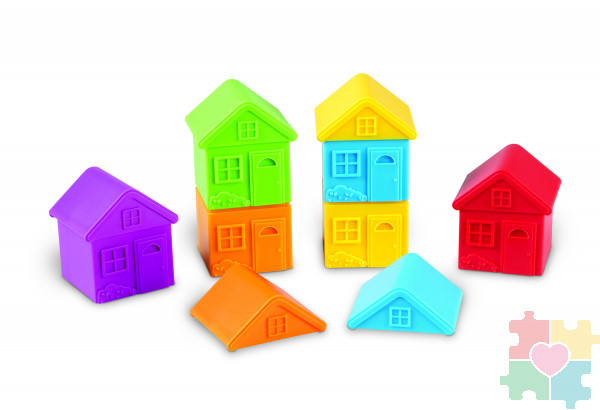 Развивающая игрушка "Домики для сортировки" (12 элементов)