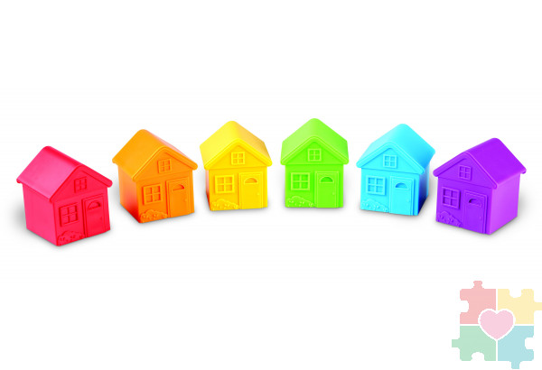Развивающая игрушка "Домики для сортировки" (12 элементов)