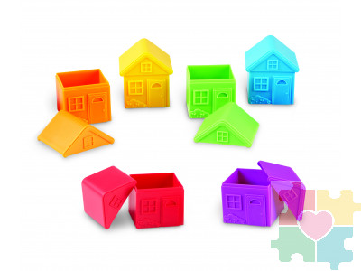 Развивающая игрушка "Домики для сортировки" (12 элементов)