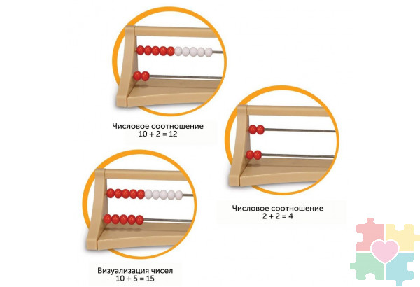 Игрушечные счёты (2 ряда, 1 элемент)