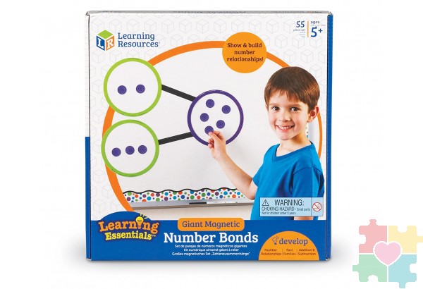 Развивающая игрушка "Учим состав числа" (демонстрационный материал магнитный, 55 элементов)