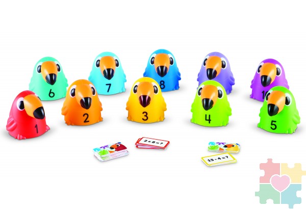 Развивающая игрушка "Считаем с туканами" (10 элементов с карточками)