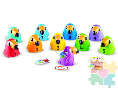 Развивающая игрушка "Считаем с туканами" (10 элементов с карточками)