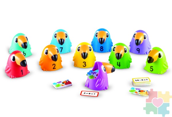 Развивающая игрушка "Считаем с туканами" (10 элементов с карточками)