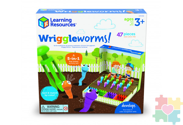 Развивающая игрушка "Непослушные червячки" (5-в-1, 47 элементов)