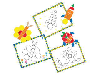 Развивающая игрушка "Мозаика. Цветные узоры СТЕМ" (124 элемента с карточками)