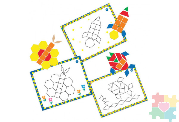 Развивающая игрушка "Мозаика. Цветные узоры СТЕМ" (124 элемента с карточками) Развивающая игрушка "Мозаика. Цветные узоры СТЕМ" (124 элемента с карточками)