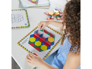 Развивающая игрушка "Мозаика. Цветные узоры СТЕМ" (124 элемента с карточками)