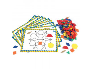 Развивающая игрушка "Мозаика. Цветные узоры СТЕМ" (124 элемента с карточками)