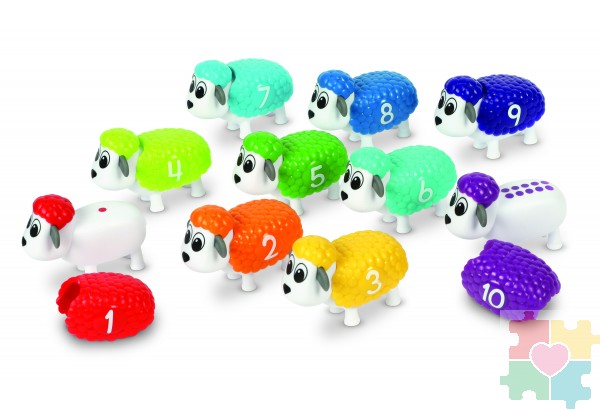 Развивающая игрушка "Разноцветные овечки" (серия Snap-N-Learn, 20 элементов)