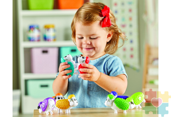 Развивающая игрушка "Разноцветные овечки" (серия Snap-N-Learn, 20 элементов)