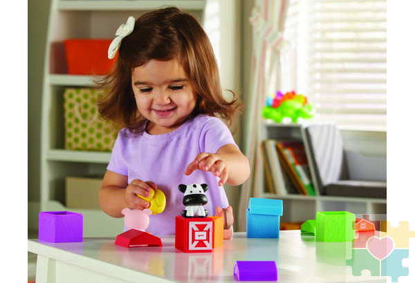 Развивающая игрушка "Кто спрятался на ферме" (15 элементов)