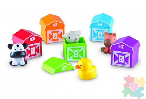 Развивающая игрушка "Кто спрятался на ферме" (15 элементов)