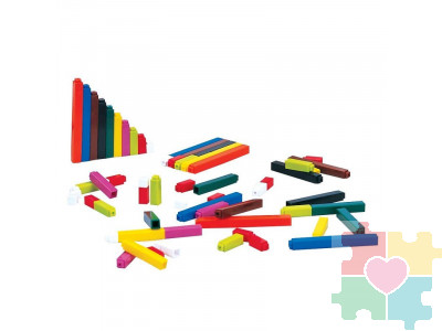 "Палочки Кюизенера" (соединяющиеся с засечками, комплект для группы до 3 человек, 74 элемента)