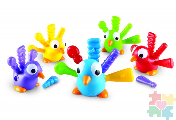 Развивающая игрушка "Друзья-павлины" (5 элементов)