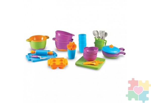 Развивающая игрушка Мы растем "Посуда для кухни" (серия New Sprouts, комплект для группы, 45 элементов)
