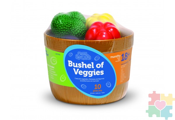 Развивающая игрушка «Овощи в ведерке» (серия New Sprouts, 10 элементов)