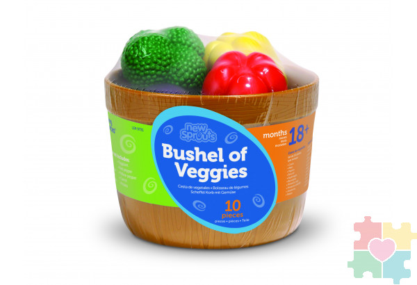 Развивающая игрушка «Овощи в ведерке» (серия New Sprouts, 10 элементов)