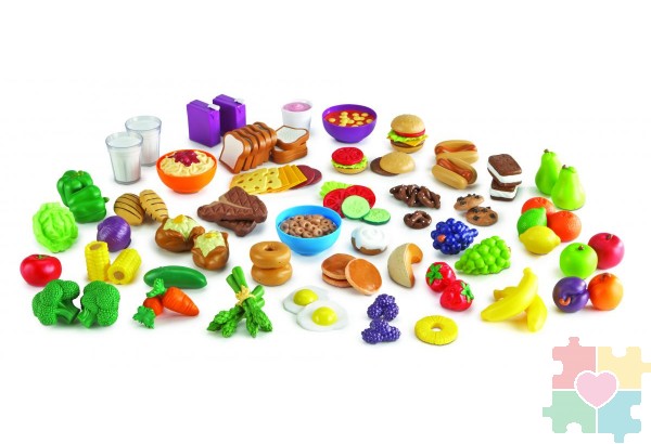 Развивающая игрушка Мы растем "Продукты", большой (серия New Sprouts, комплект для группы, 100 элементов)