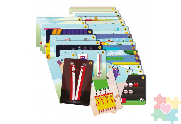 "Соединяющиеся кубики Numberblocks, с карточками. От 11 до 20"
