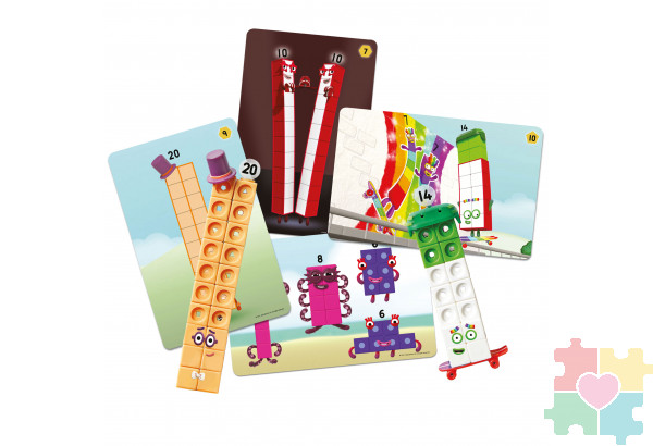 "Соединяющиеся кубики Numberblocks, с карточками. От 11 до 20"