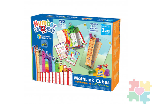 "Соединяющиеся кубики Numberblocks, с карточками. От 11 до 20"