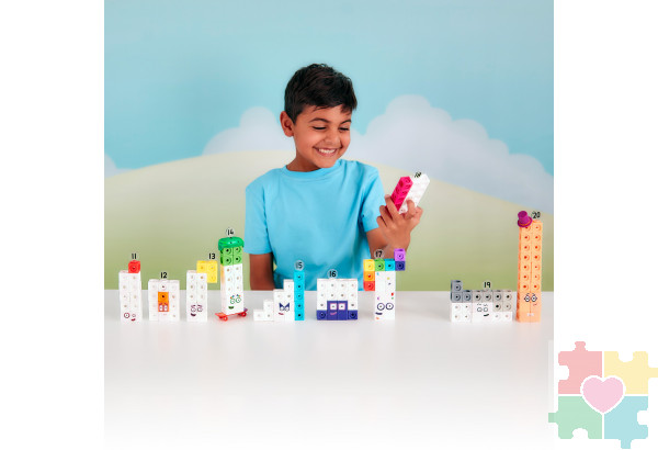 "Соединяющиеся кубики Numberblocks, с карточками. От 11 до 20"