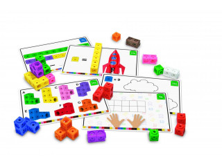 "Соединяющиеся кубики" ("Академия математики" от 3 лет, 115 элементов с карточками)