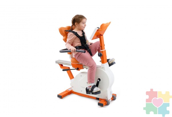 Велоэргометр медицинский детский «ОРТОРЕНТ ВЕЛО» с активно-пассивным режимом для нижних конечностей и механической регулировкой кресла