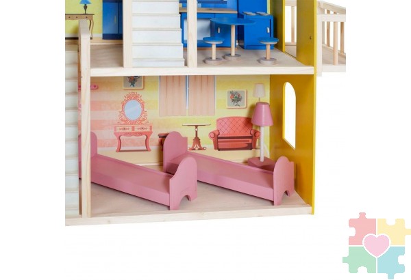 Кукольный домик "Лира" (с мебелью)