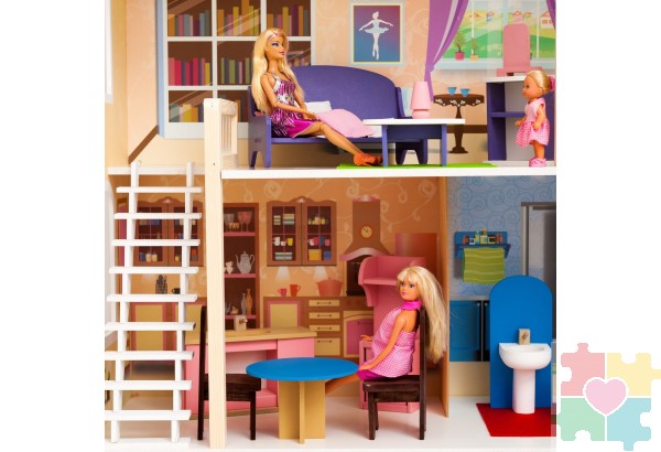 Кукольный домик "Шарм" (с мебелью)
