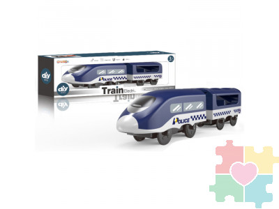 Поезд игрушка "Полицейский участок, 2 предмета", на батарейках