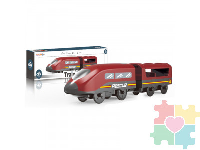 Поезд игрушка "Служба спасения, 2 предмета", на батарейках