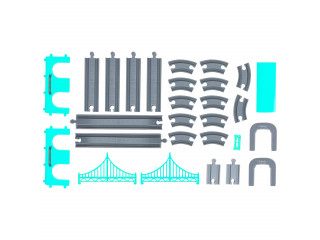 Железная дорога для детей "Мой город, 66 предметов", на батарейках