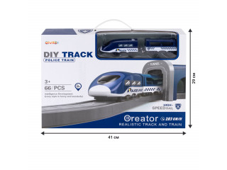 Железная дорога для детей "Полицейский участок, 66 предметов", на батарейках