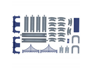 Железная дорога для детей "Полицейский участок, 66 предметов", на батарейках