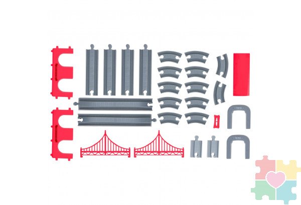 Железная дорога для детей "Служба спасения, 66 предметов", на батарейках
