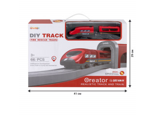 Железная дорога для детей "Служба спасения, 66 предметов", на батарейках