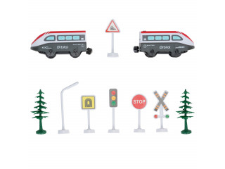 Железная дорога для детей "Мой город, 41 предмет", на батарейках