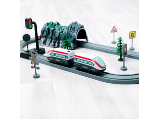 Железная дорога для детей "Мой город, 41 предмет", на батарейках