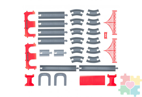 Железная дорога для детей "Мой город, 67 предметов", на батарейках