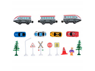 Железная дорога для детей "Мой город, 67 предметов", на батарейках